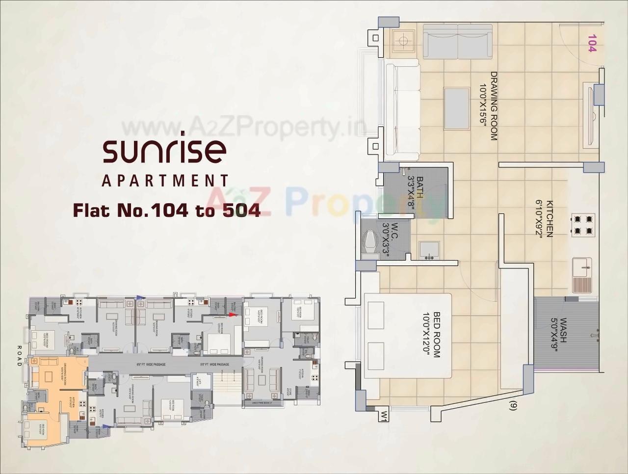 Layout of real estate project Sunrise Appartment located at Pethapur, Gandhinagar, Gujarat