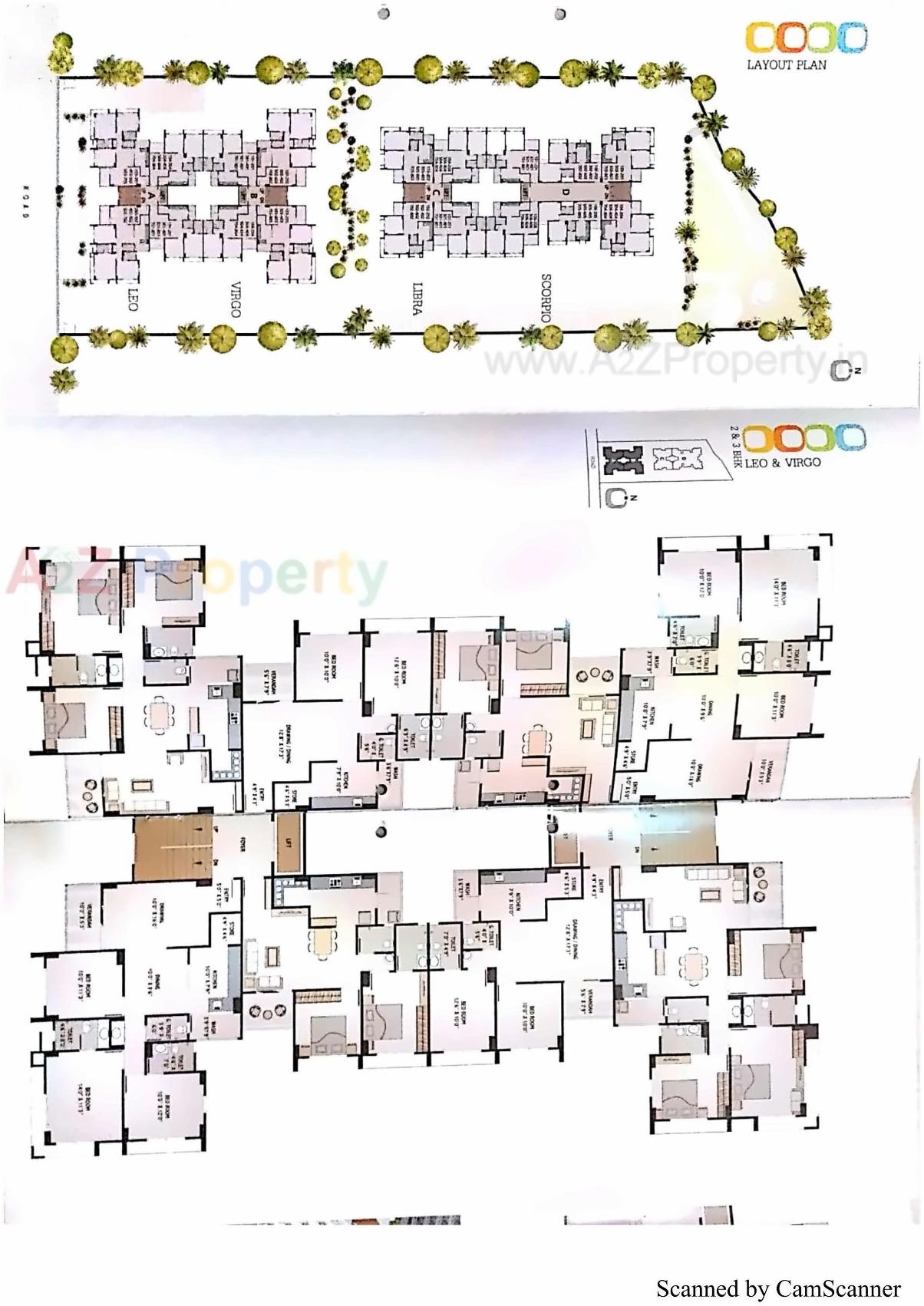 Layout of real estate project Sunshine Heights Ii located at Kudasan, Gandhinagar, Gujarat