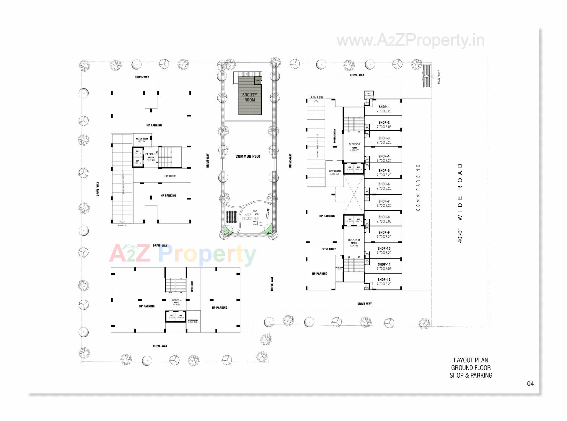 Layout of real estate project Sunshine located at Sargasan, Gandhinagar, Gujarat