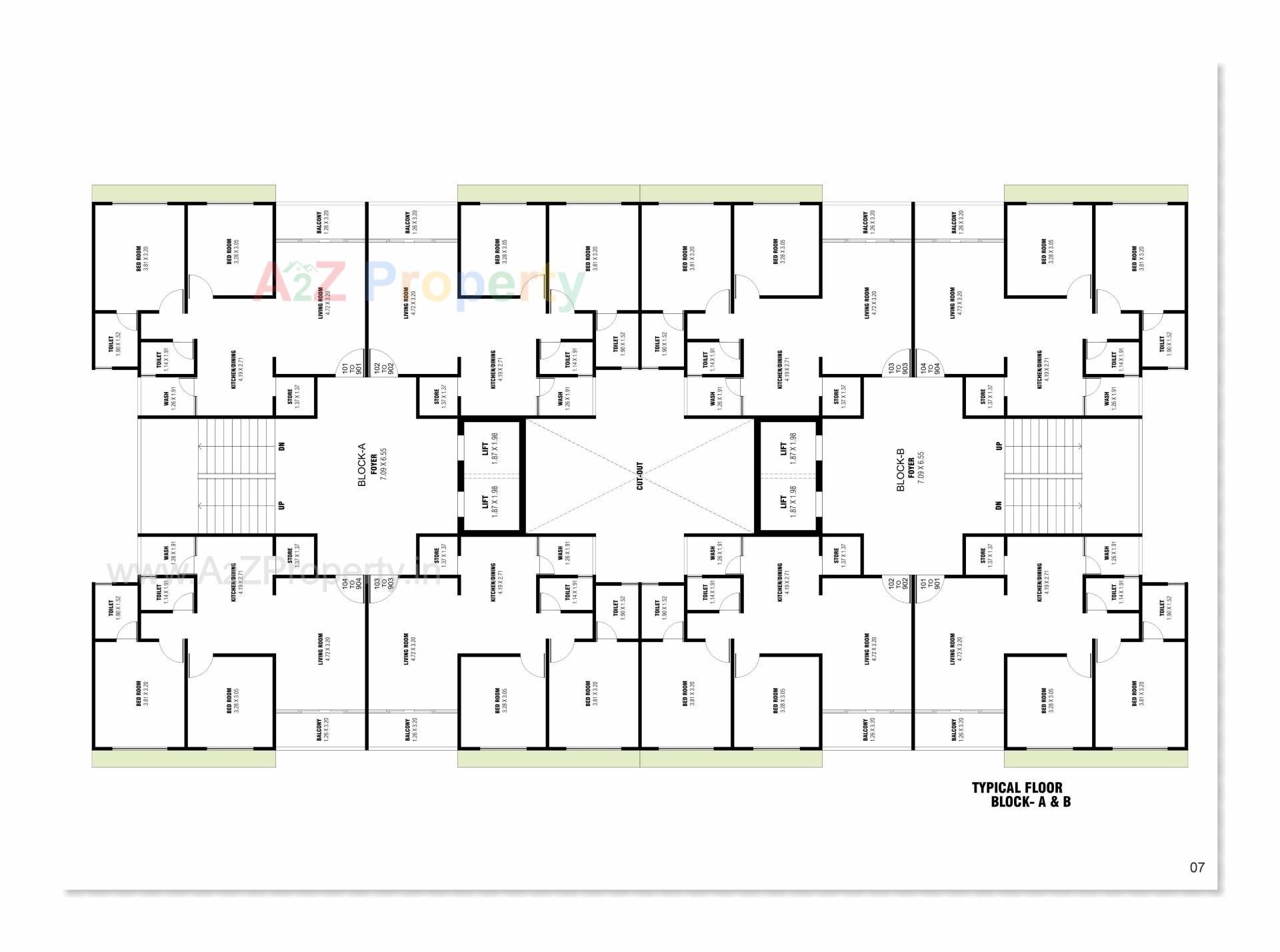 Layout of real estate project Sunshine located at Sargasan, Gandhinagar, Gujarat