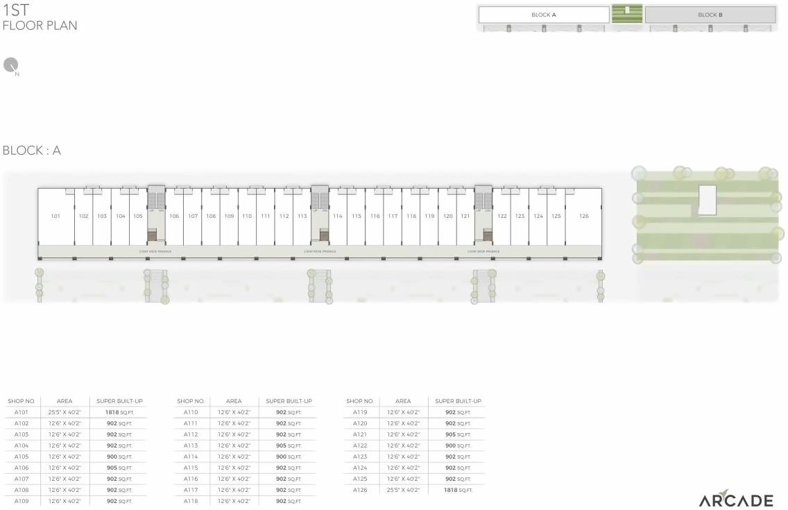 Layout of real estate project Super Arcade located at Santej, Gandhinagar, Gujarat
