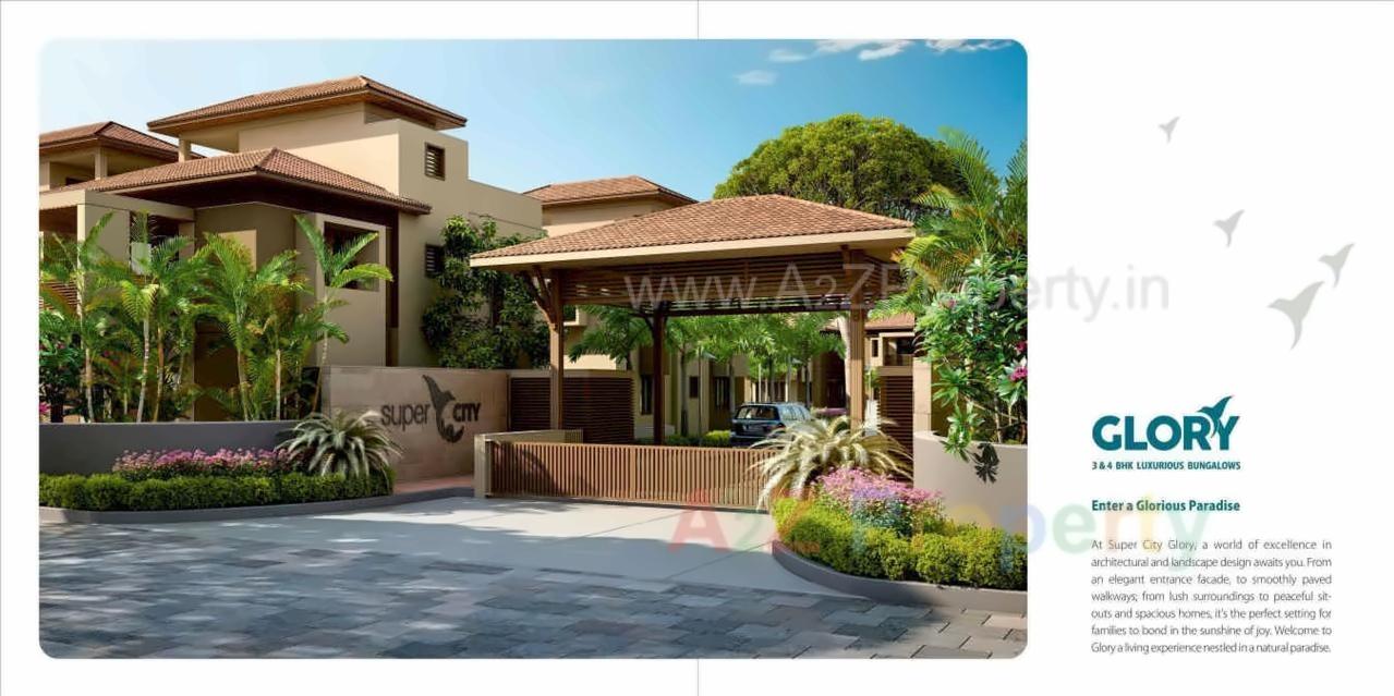 3D Elevation of real estate project Super City located at Santej, Gandhinagar, Gujarat