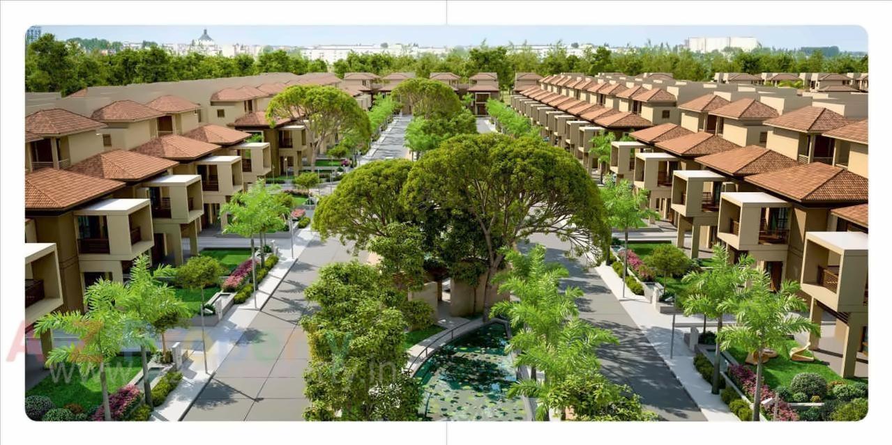 3D Elevation of real estate project Super City located at Santej, Gandhinagar, Gujarat