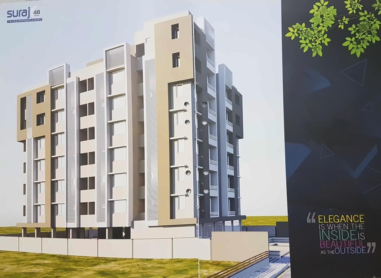 3D Elevation of real estate project Suraj located at Vavol, Gandhinagar, Gujarat