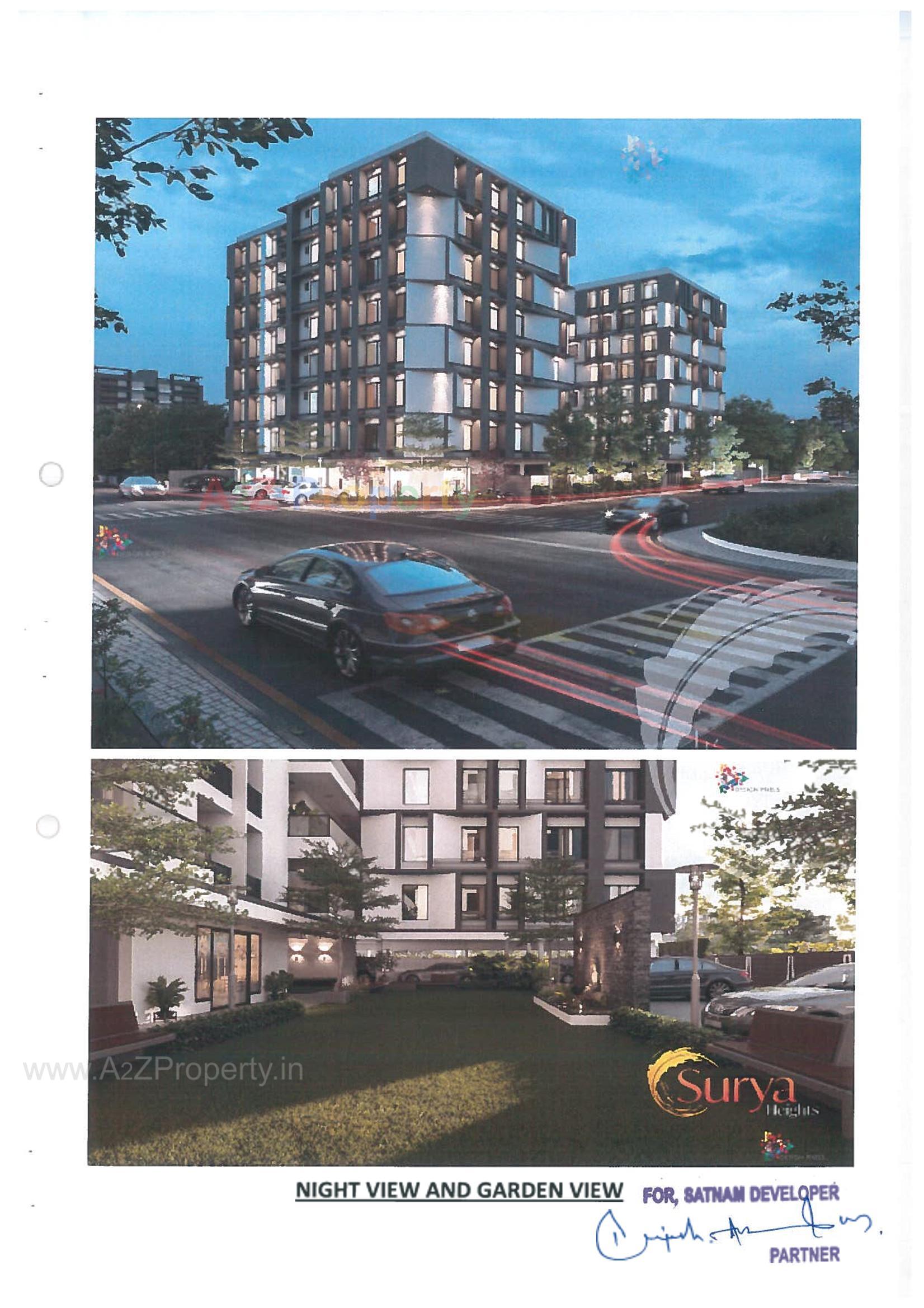 3D Elevation of real estate project Surya Heights located at Nana-chiloda, Gandhinagar, Gujarat