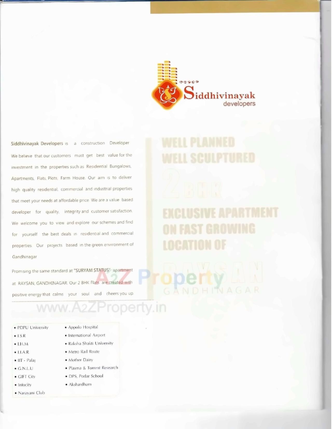  of real estate project Suryam Status located at Raysan, Gandhinagar, Gujarat