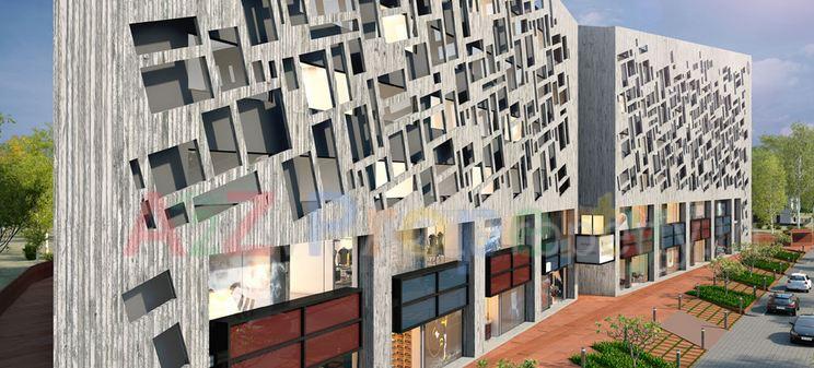 3D Elevation of real estate project Suryan Monolith located at Sargasan, Gandhinagar, Gujarat