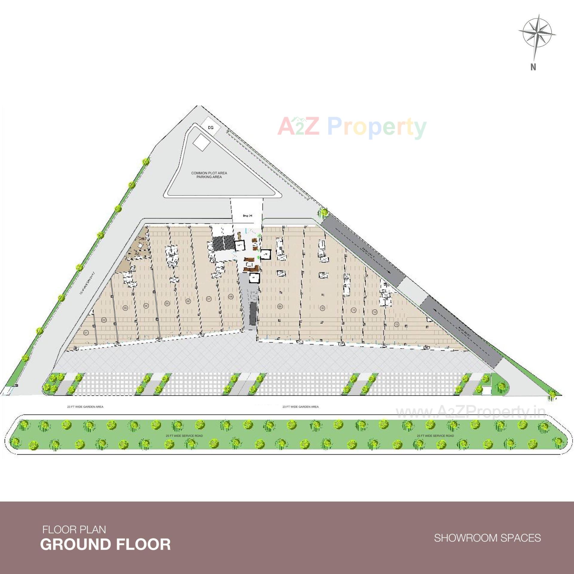 Layout of real estate project Suryan Monolith located at Sargasan, Gandhinagar, Gujarat