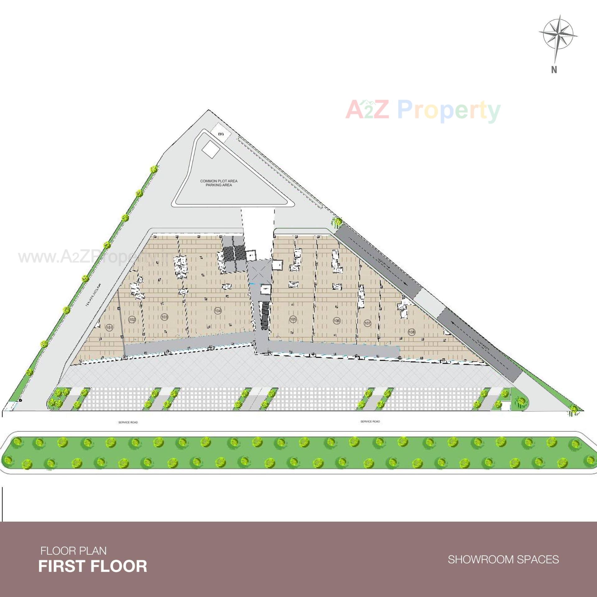 Layout of real estate project Suryan Monolith located at Sargasan, Gandhinagar, Gujarat