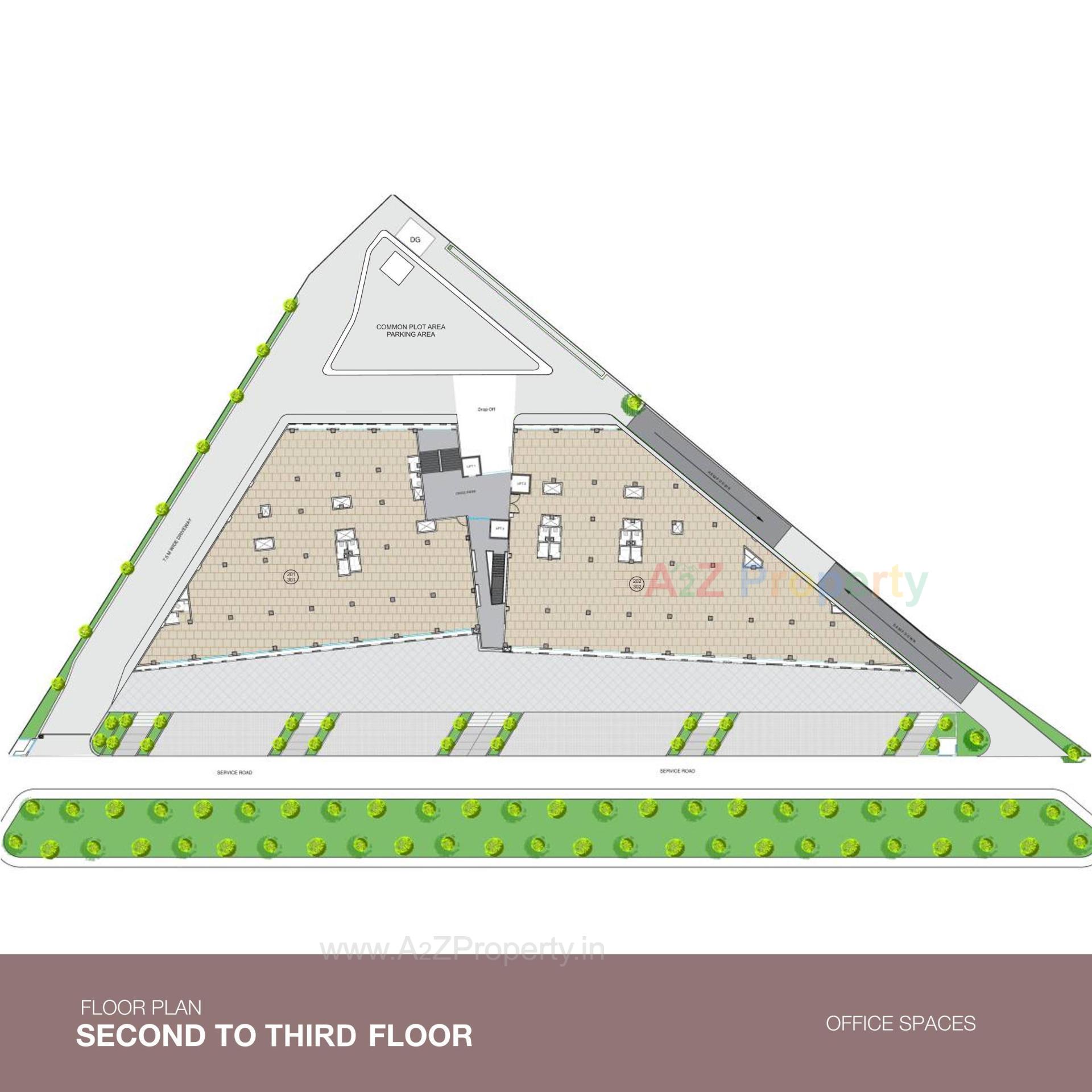 Layout of real estate project Suryan Monolith located at Sargasan, Gandhinagar, Gujarat