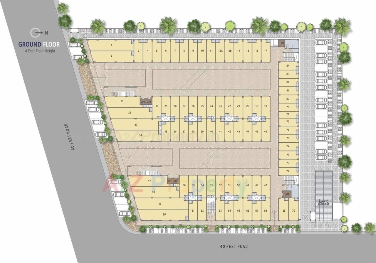 Layout of real estate project Suyash Solitaire located at Kudasan, Gandhinagar, Gujarat