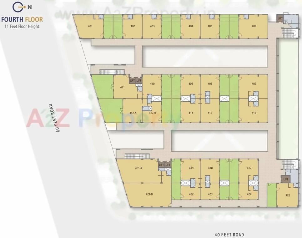Layout of real estate project Suyash Solitaire located at Kudasan, Gandhinagar, Gujarat