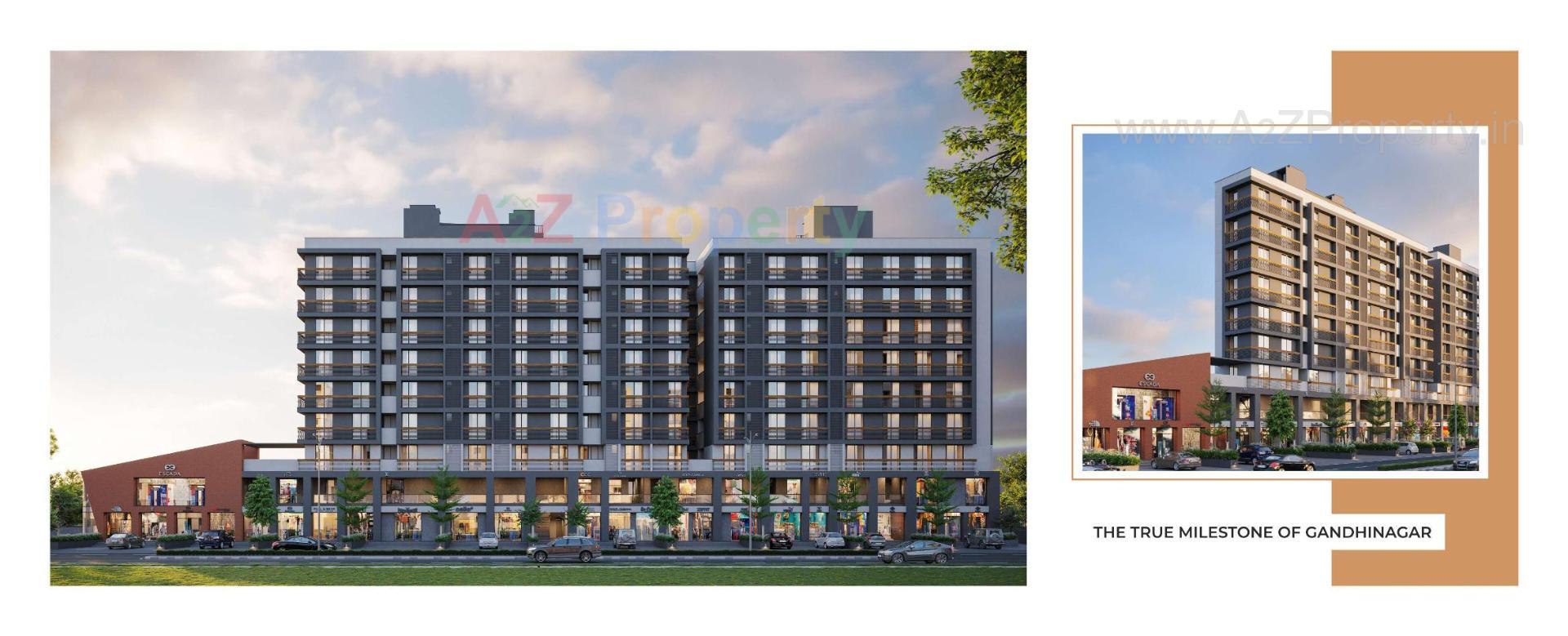 3D Elevation of real estate project Sv Diamond located at Pethapur, Gandhinagar, Gujarat