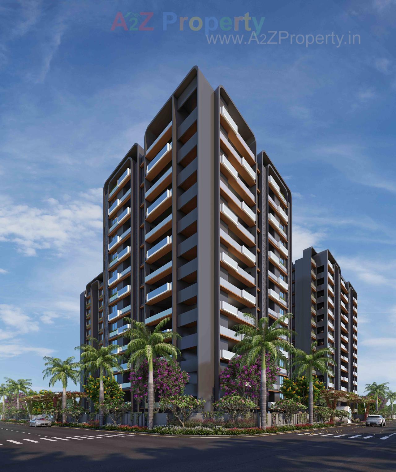 3D Elevation of real estate project Swagat Agacia located at Sargasan, Gandhinagar, Gujarat