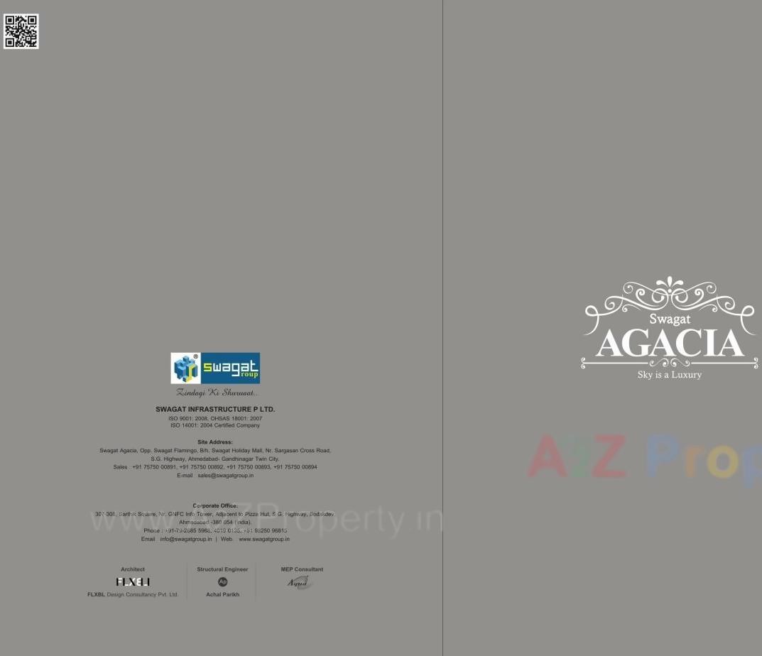  of real estate project Swagat Agacia located at Sargasan, Gandhinagar, Gujarat