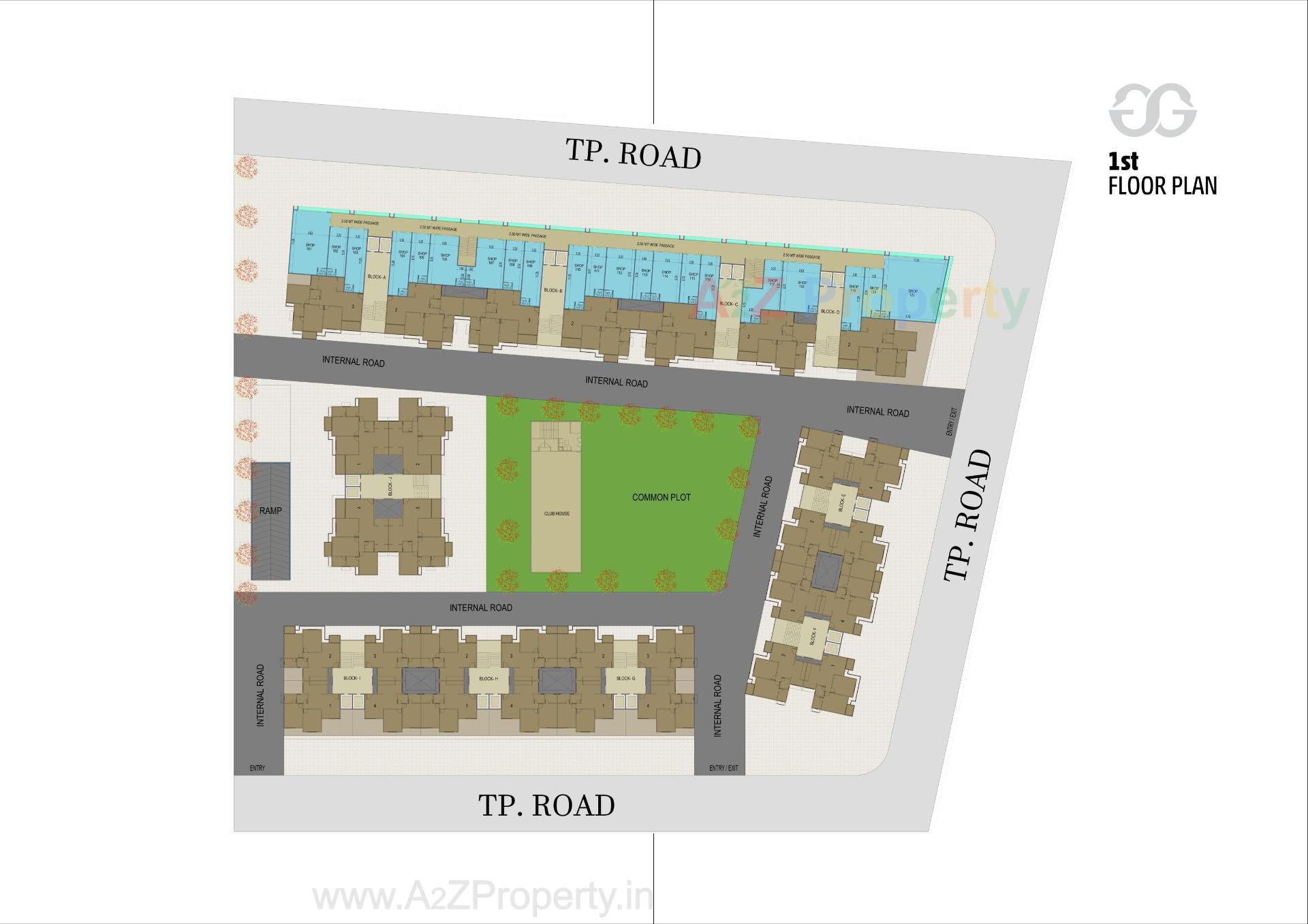Layout of real estate project Swagat Glassglow located at Sargasan, Gandhinagar, Gujarat
