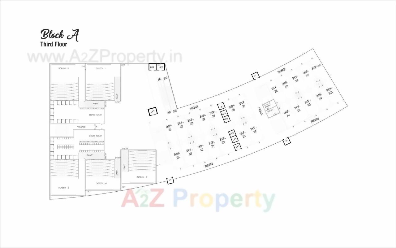 Layout of real estate project Swagat Twincity Highstreet located at Sargasan, Gandhinagar, Gujarat