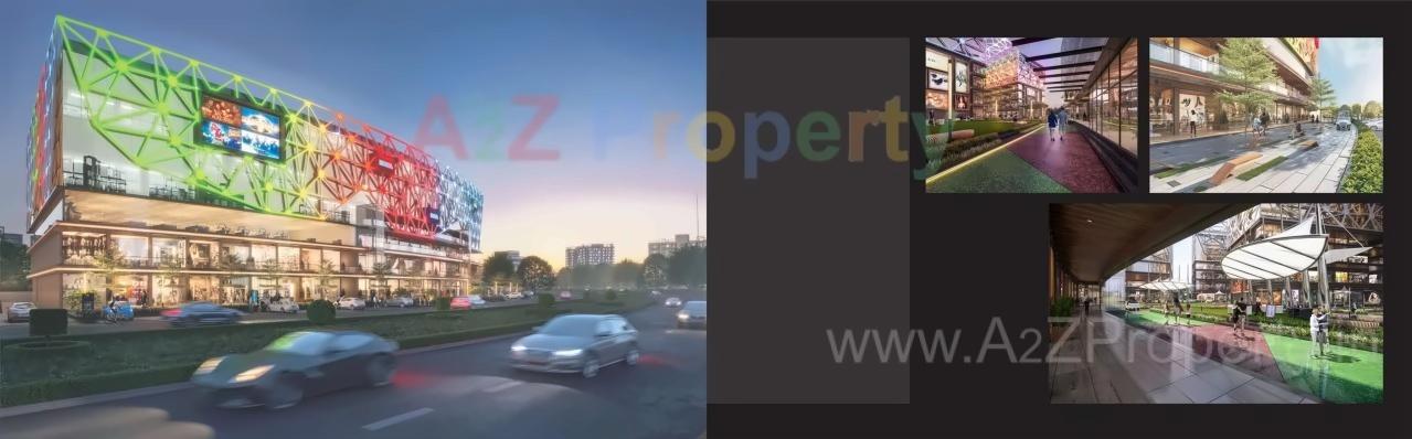 3D Elevation of real estate project Swagat Twincity Highstreet located at Sargasan, Gandhinagar, Gujarat