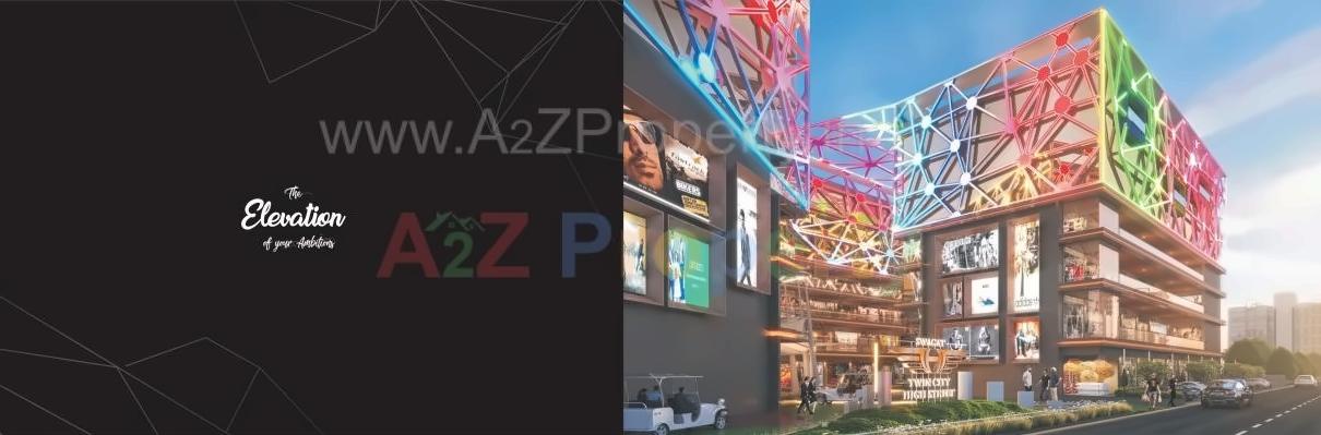 3D Elevation of real estate project Swagat Twincity Highstreet located at Sargasan, Gandhinagar, Gujarat