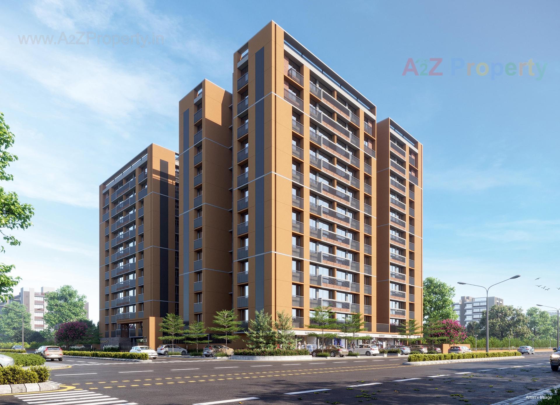 3D Elevation of real estate project Swamev Imperia located at Sargasan, Gandhinagar, Gujarat