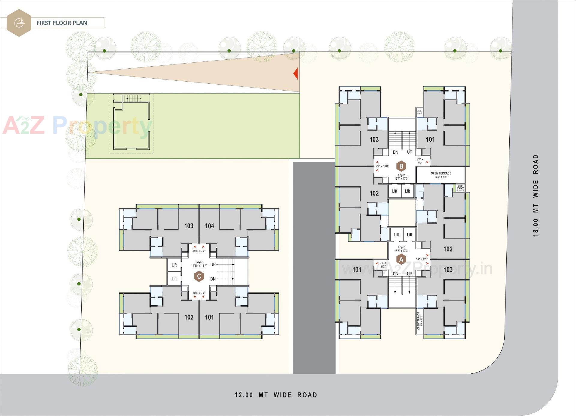 Layout of real estate project Swamev Imperia located at Sargasan, Gandhinagar, Gujarat