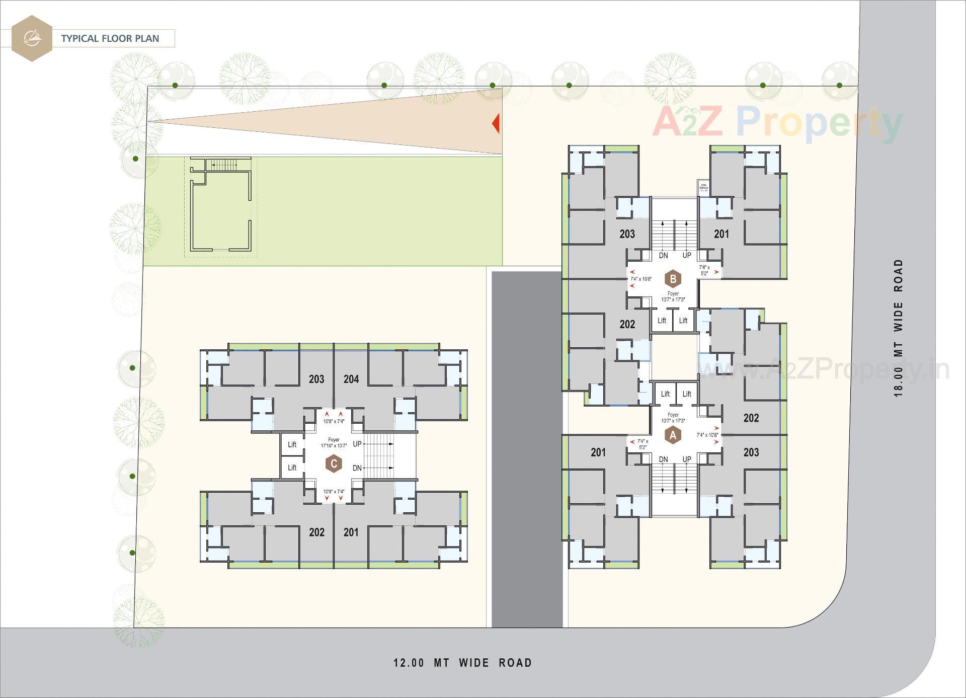 Layout of real estate project Swamev Imperia located at Sargasan, Gandhinagar, Gujarat