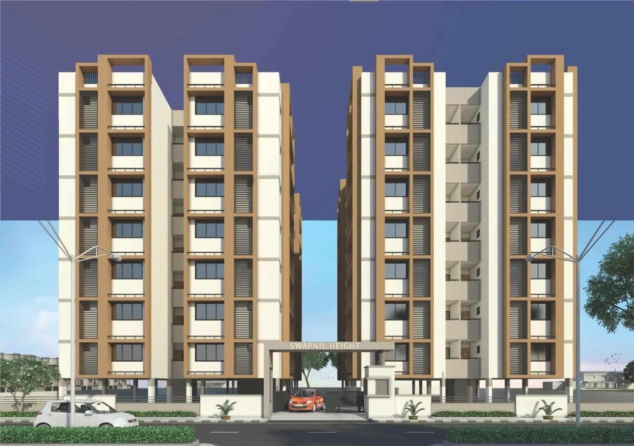 3D Elevation of real estate project Swapnil Heights located at Dehgam, Gandhinagar, Gujarat