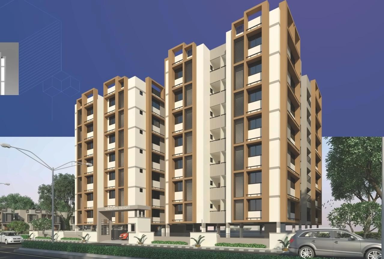 3D Elevation of real estate project Swapnil Heights located at Dehgam, Gandhinagar, Gujarat