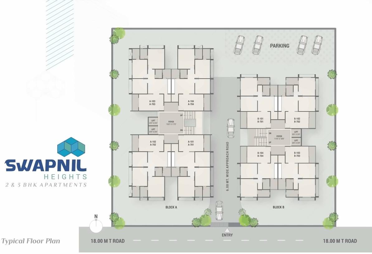 Layout of real estate project Swapnil Heights located at Dehgam, Gandhinagar, Gujarat