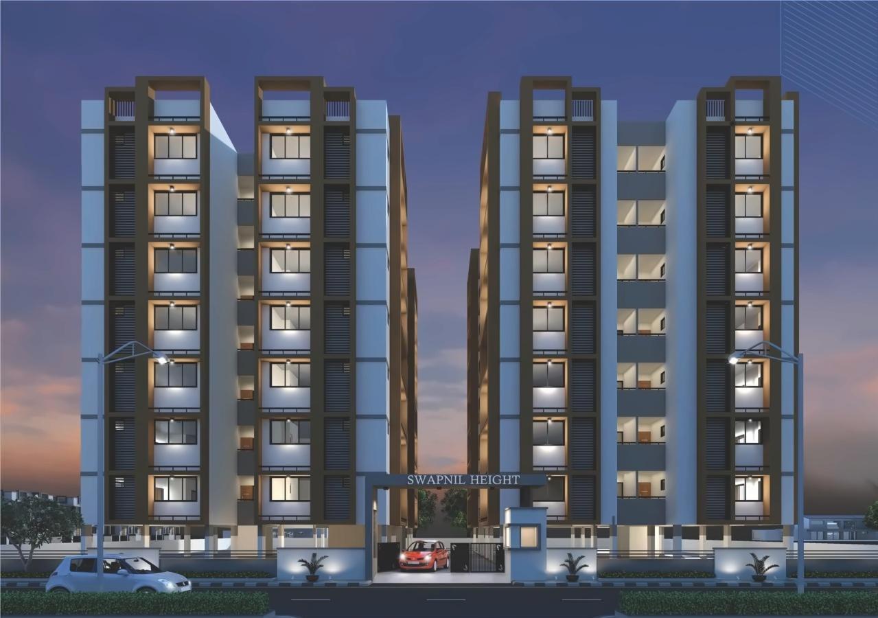 3D Elevation of real estate project Swapnil Heights located at Dehgam, Gandhinagar, Gujarat