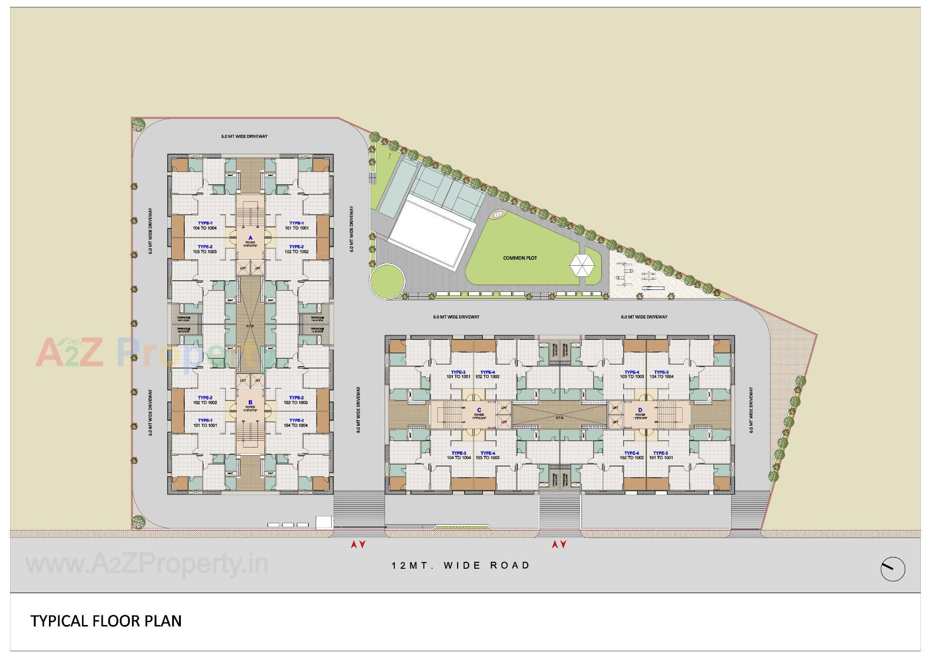 Layout of real estate project Swara Crystal located at Sargasan, Gandhinagar, Gujarat