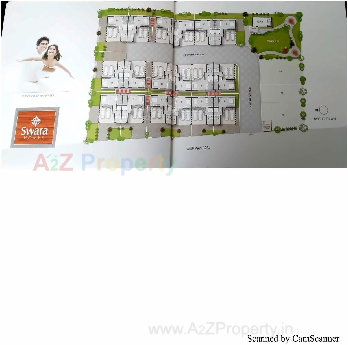 Layout of real estate project Swara Homes located at Kudasan, Gandhinagar, Gujarat