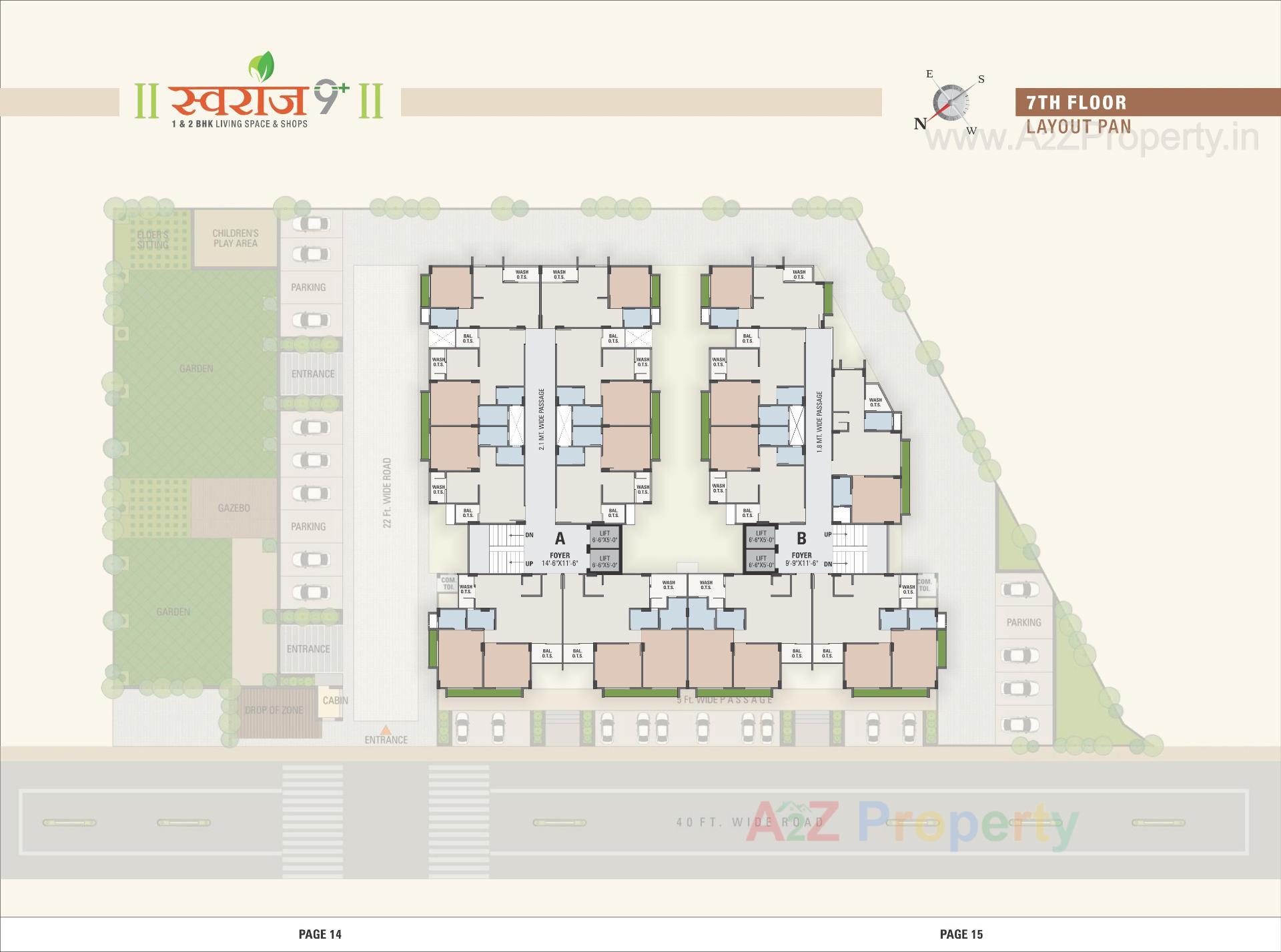 Layout of real estate project Swaraj9+ located at Pethapur, Gandhinagar, Gujarat