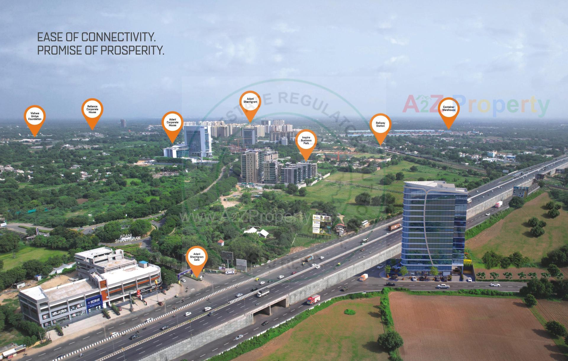 3D Elevation of real estate project Swarnim Business Center located at Khoraj, Gandhinagar, Gujarat