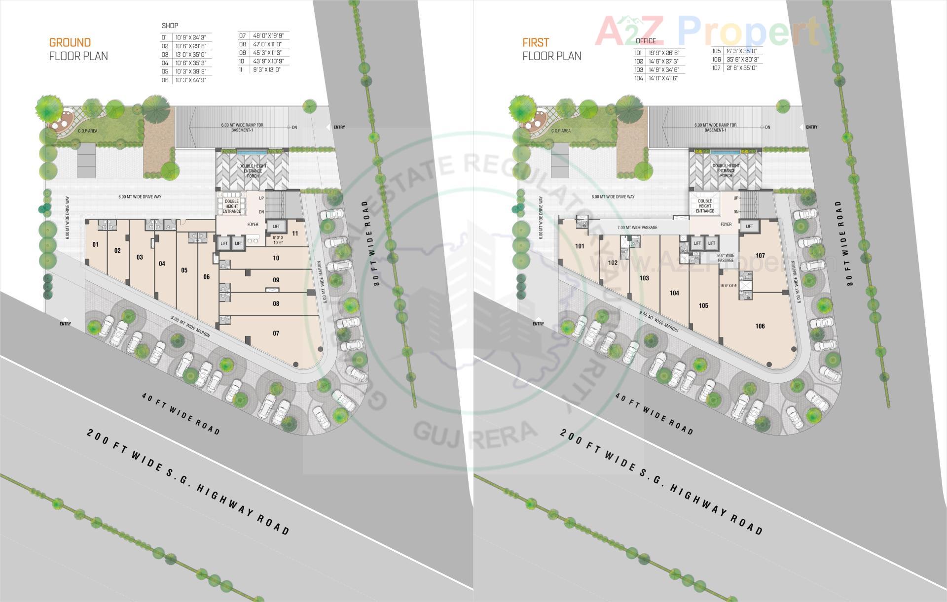  of real estate project Swarnim Business Center located at Khoraj, Gandhinagar, Gujarat