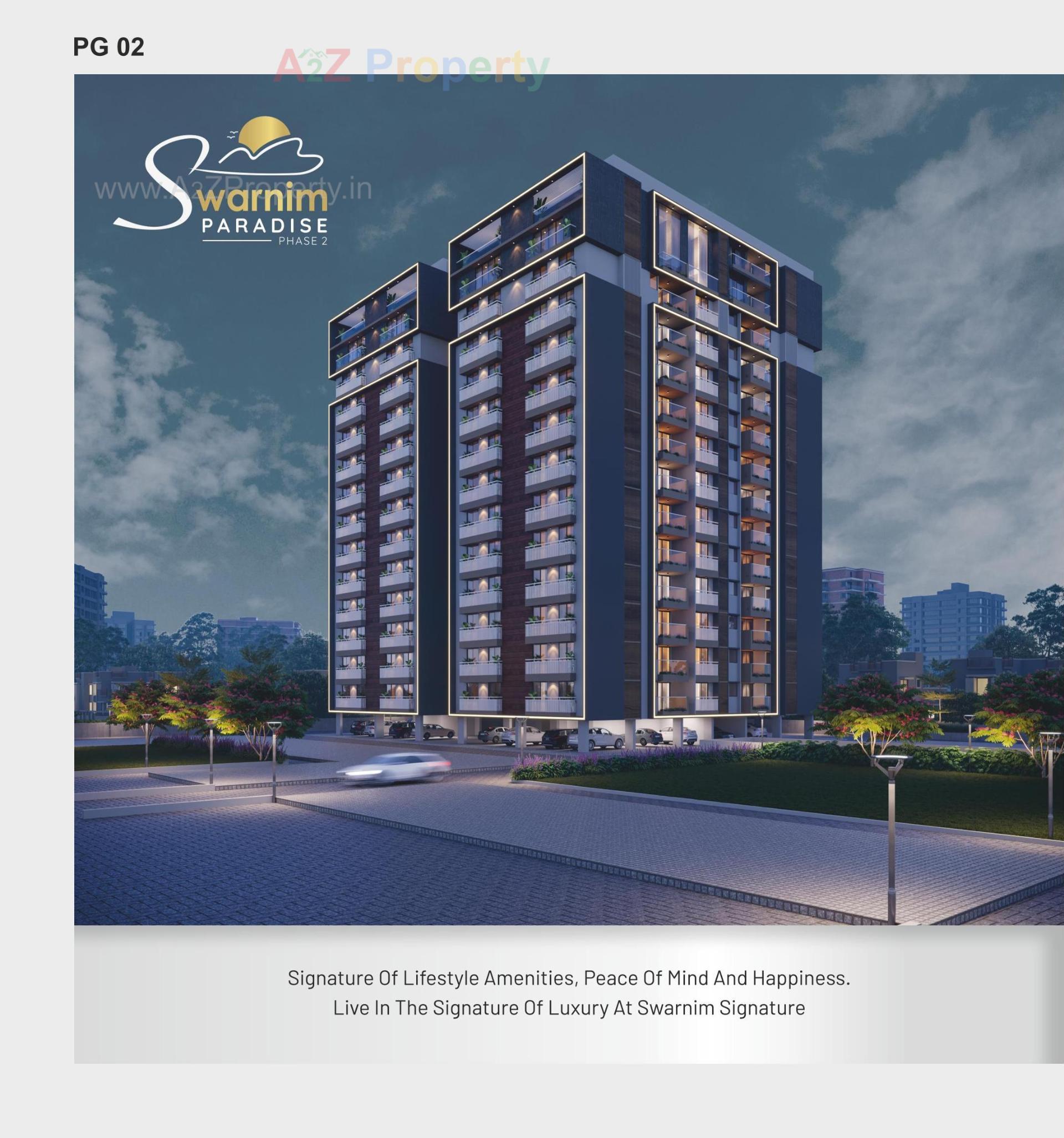 3D Elevation of real estate project Swarnim Paradise located at Vavol, Gandhinagar, Gujarat