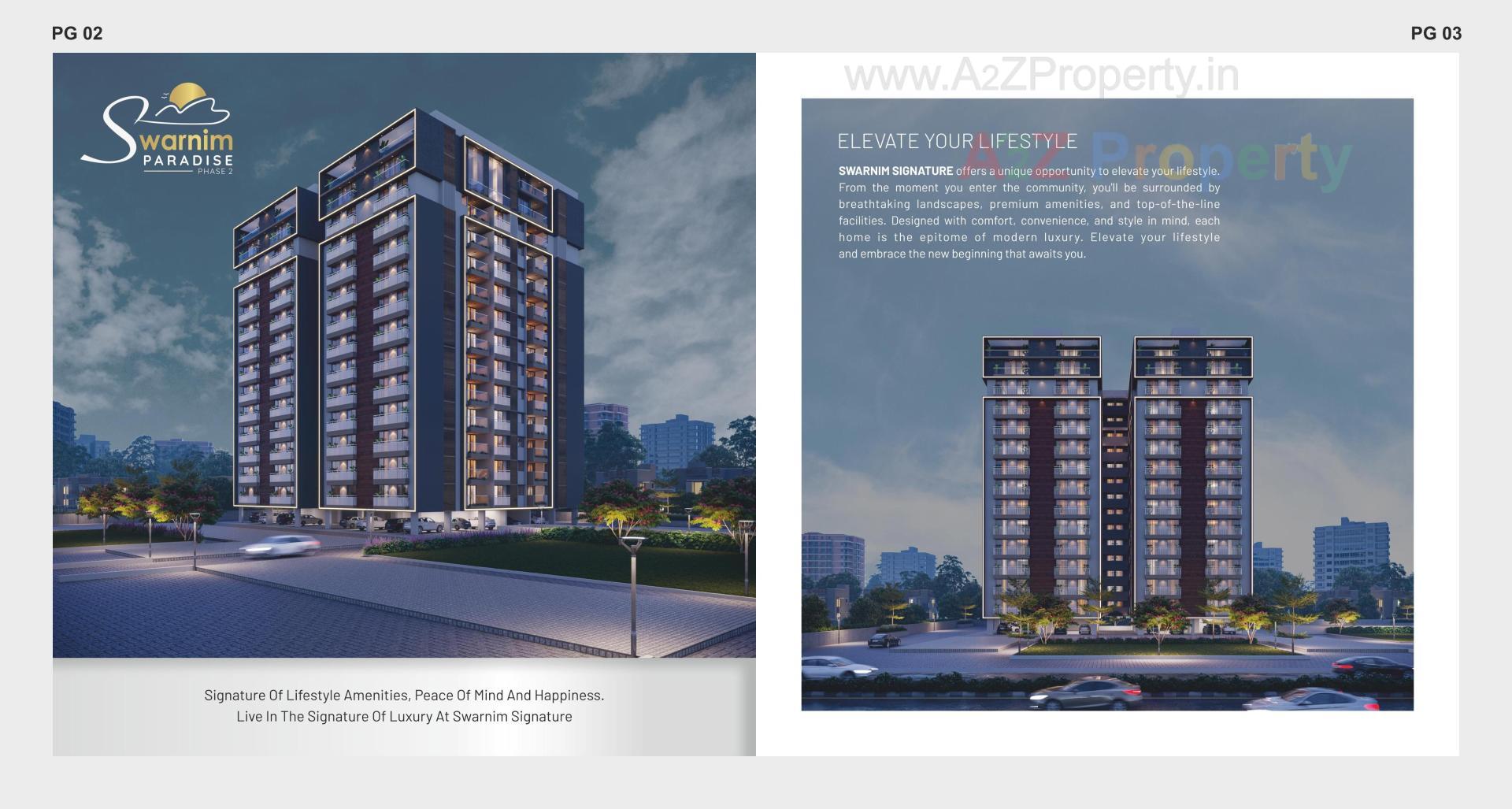 3D Elevation of real estate project Swarnim Paradise located at Vavol, Gandhinagar, Gujarat