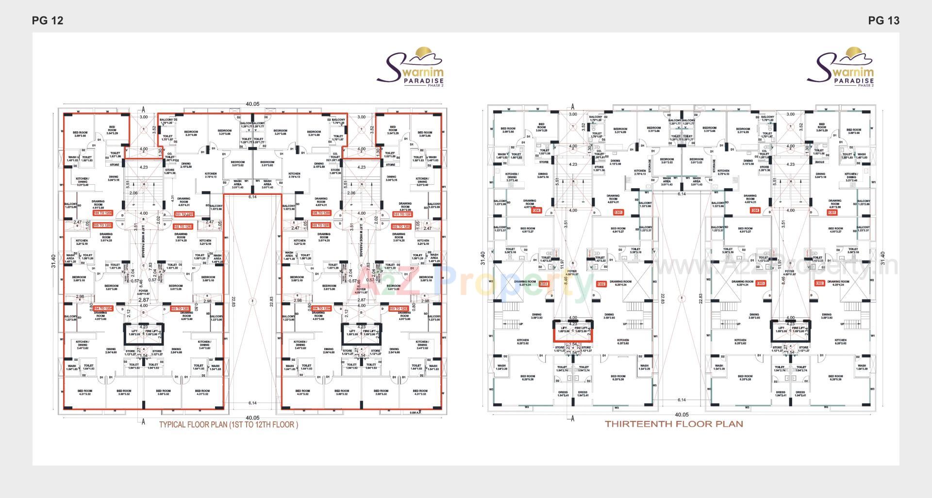 Layout of real estate project Swarnim Paradise located at Vavol, Gandhinagar, Gujarat