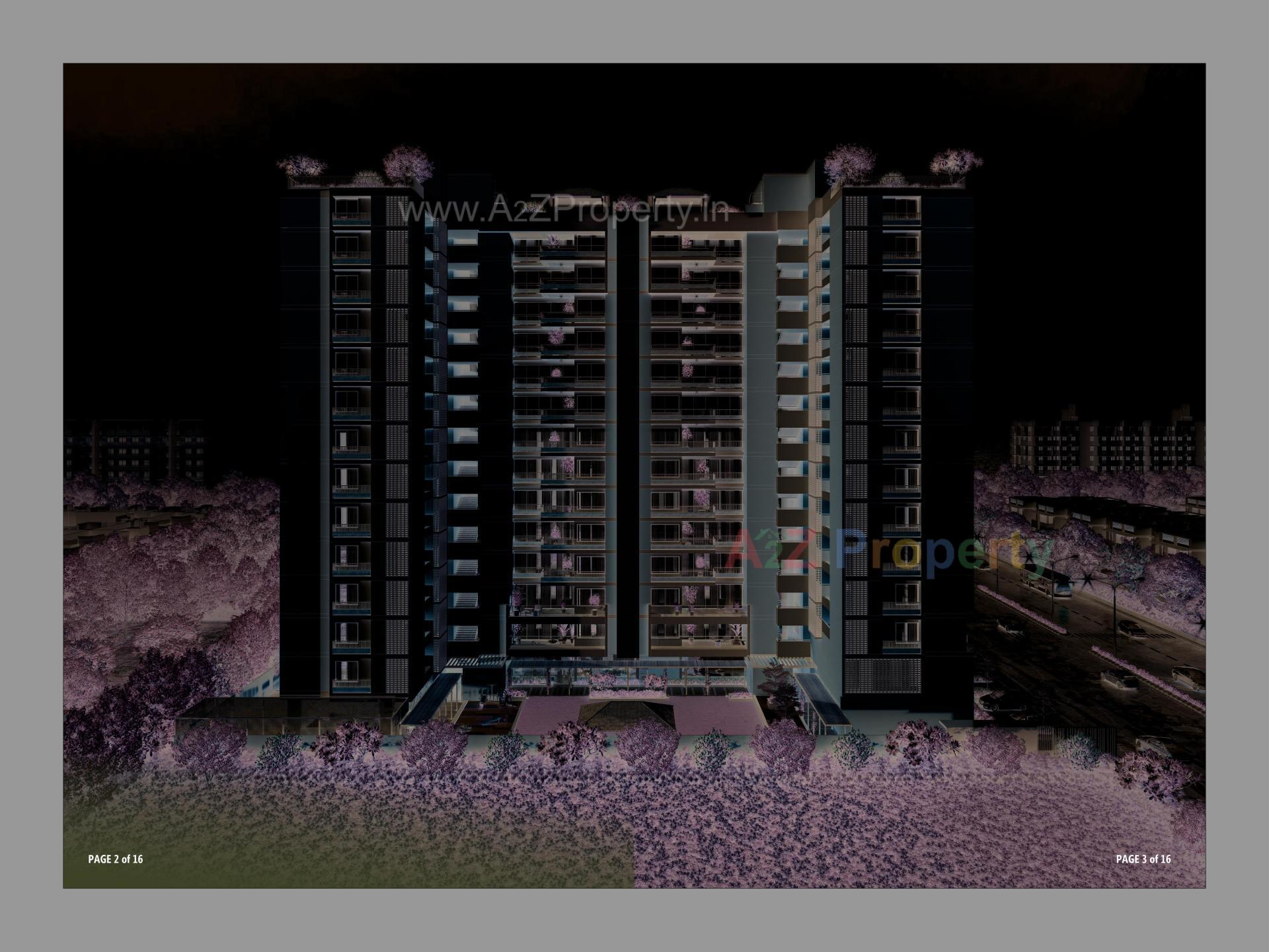 3D Elevation of real estate project Swarnim Skyline located at Adalaj, Gandhinagar, Gujarat