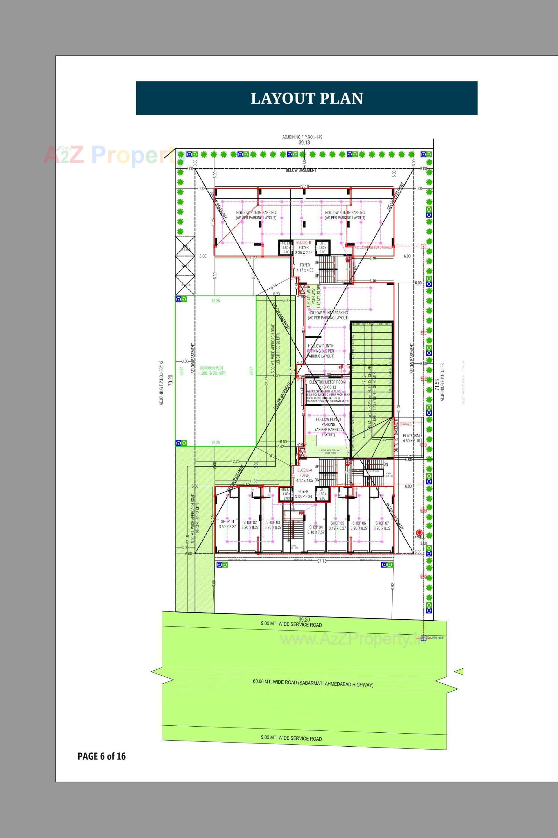 Layout of real estate project Swarnim Skyline located at Adalaj, Gandhinagar, Gujarat