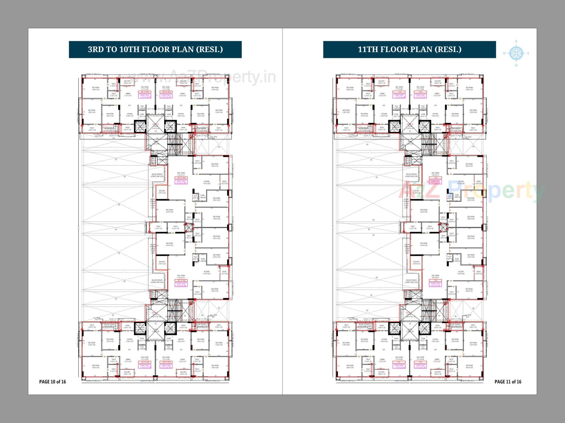 Layout of real estate project Swarnim Skyline located at Adalaj, Gandhinagar, Gujarat