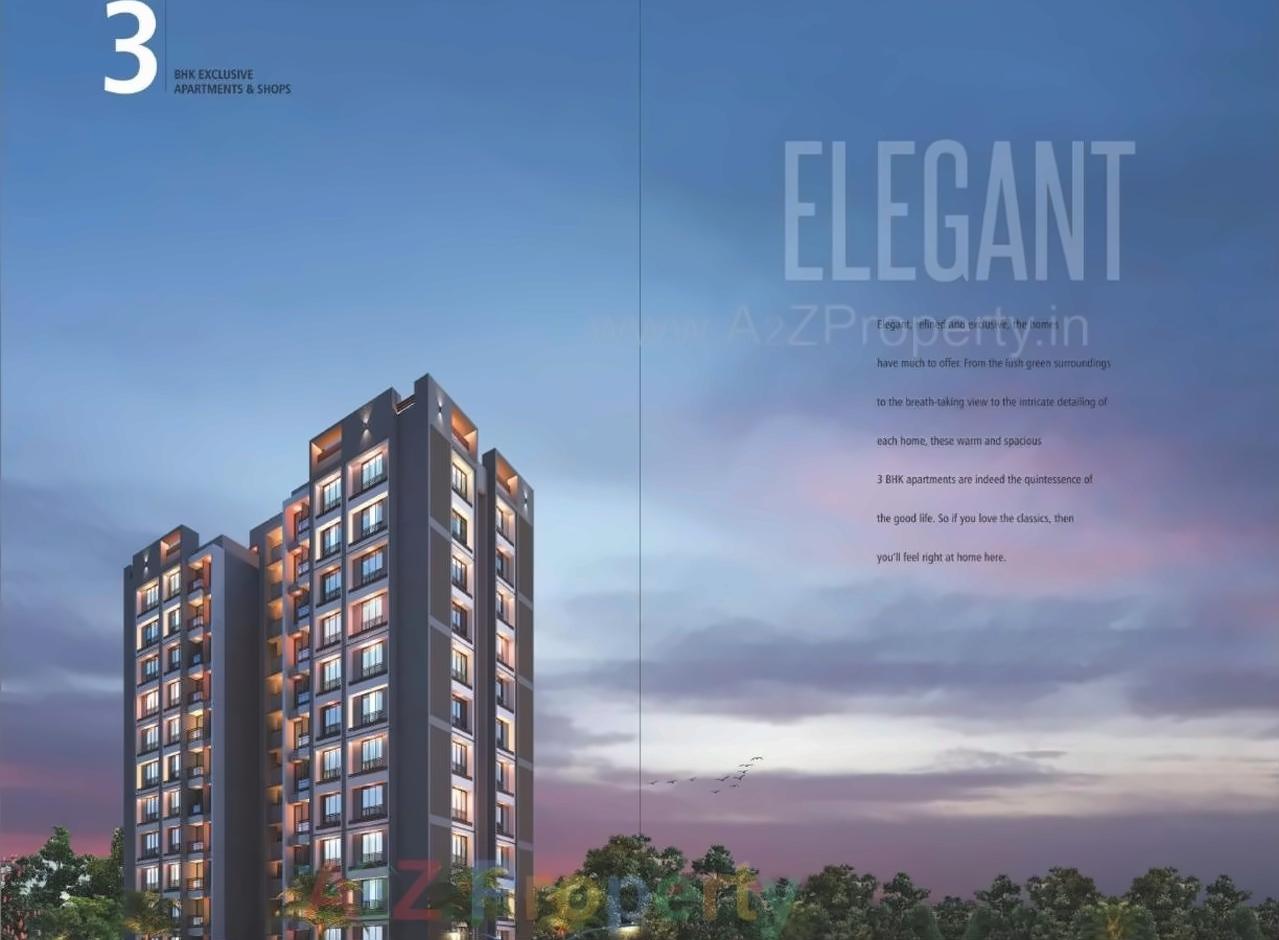 3D Elevation of real estate project Swastik Heights located at Zundal, Gandhinagar, Gujarat