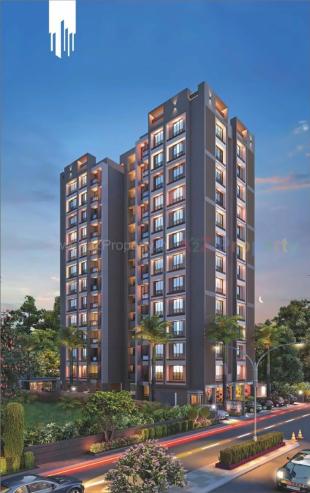 Elevation of real estate project Swastik Heights located at Zundal, Gandhinagar, Gujarat