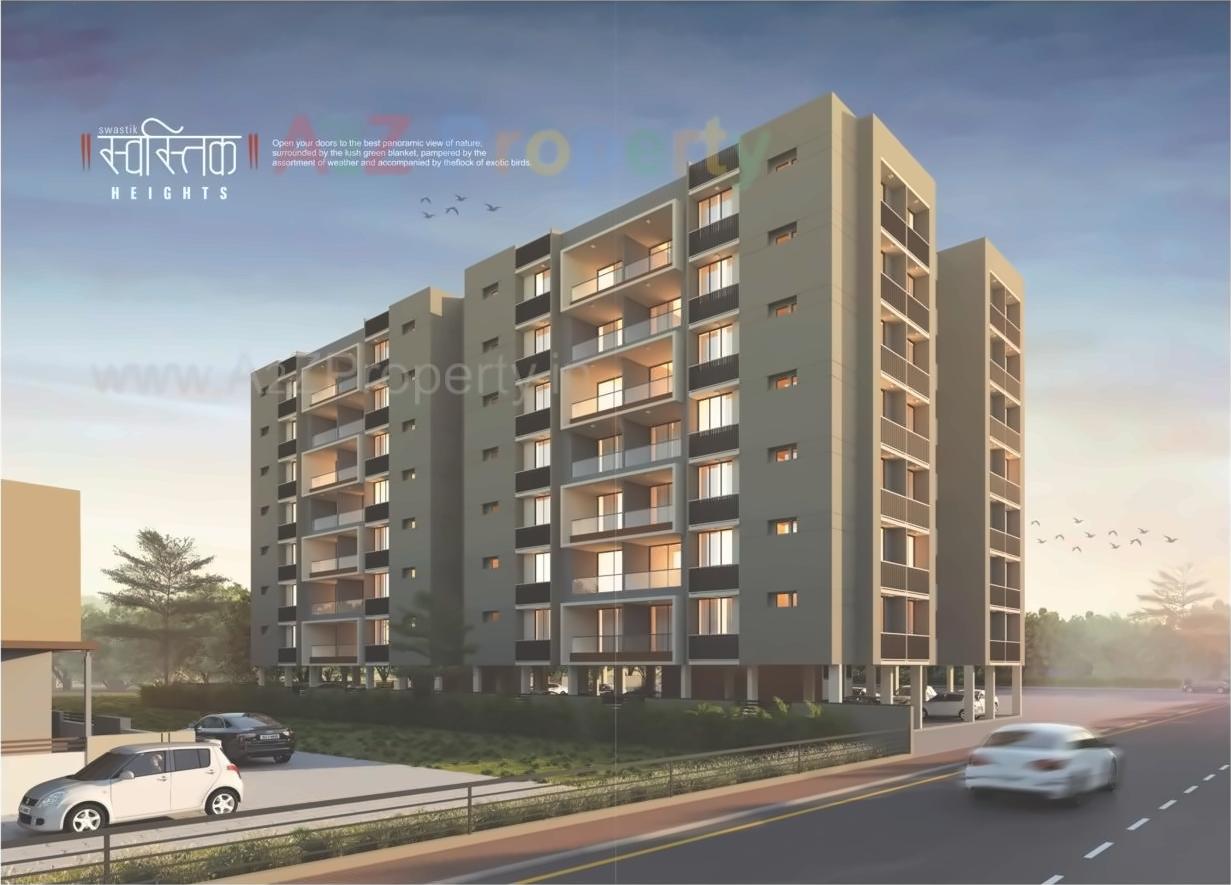 3D Elevation of real estate project Swastik Heights located at Dehgam, Gandhinagar, Gujarat