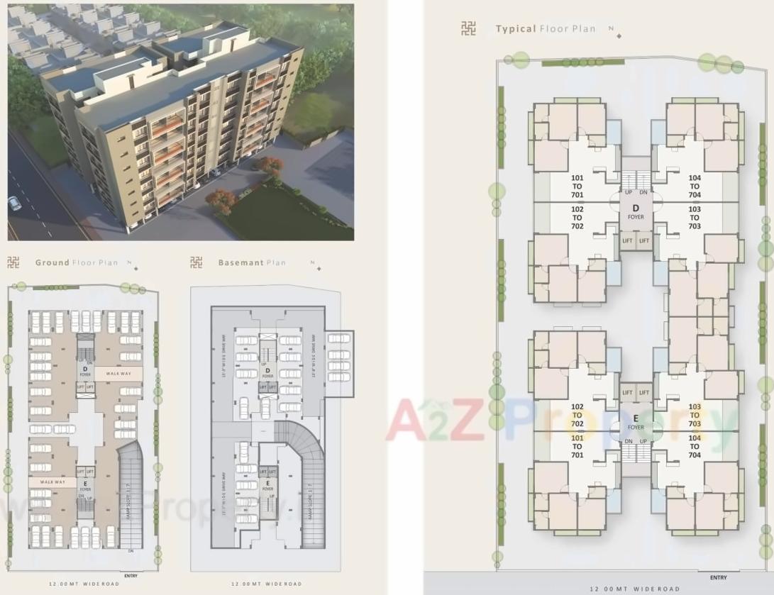 Layout of real estate project Swastik Heights located at Dehgam, Gandhinagar, Gujarat