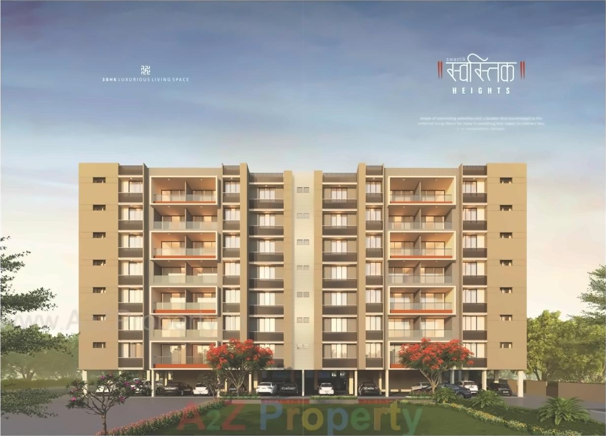 3D Elevation of real estate project Swastik Heights located at Dehgam, Gandhinagar, Gujarat
