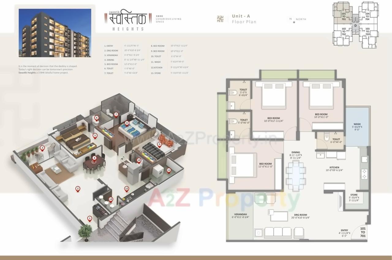 Layout of real estate project Swastik Heights located at Dehgam, Gandhinagar, Gujarat