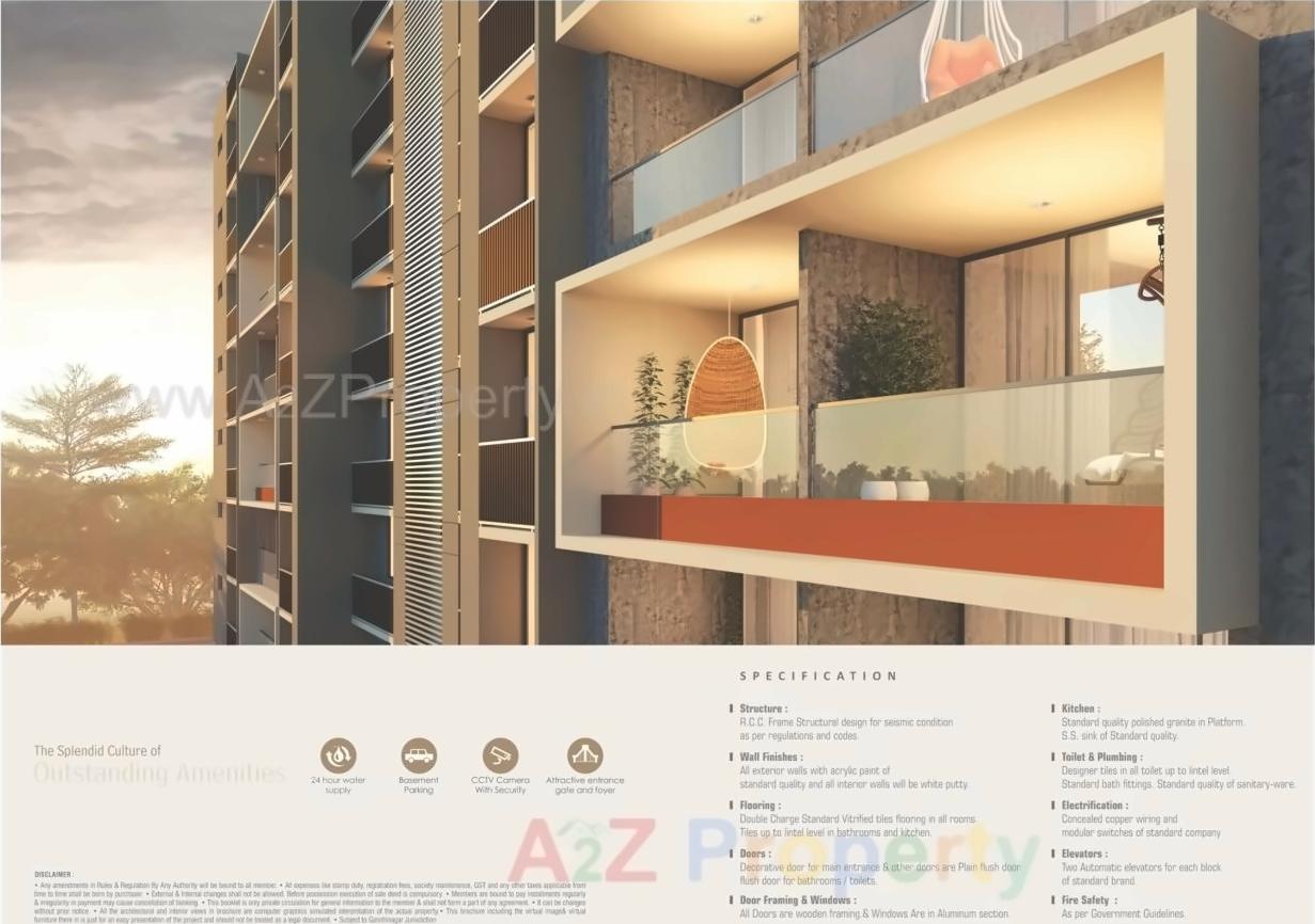 3D Elevation of real estate project Swastik Heights located at Dehgam, Gandhinagar, Gujarat