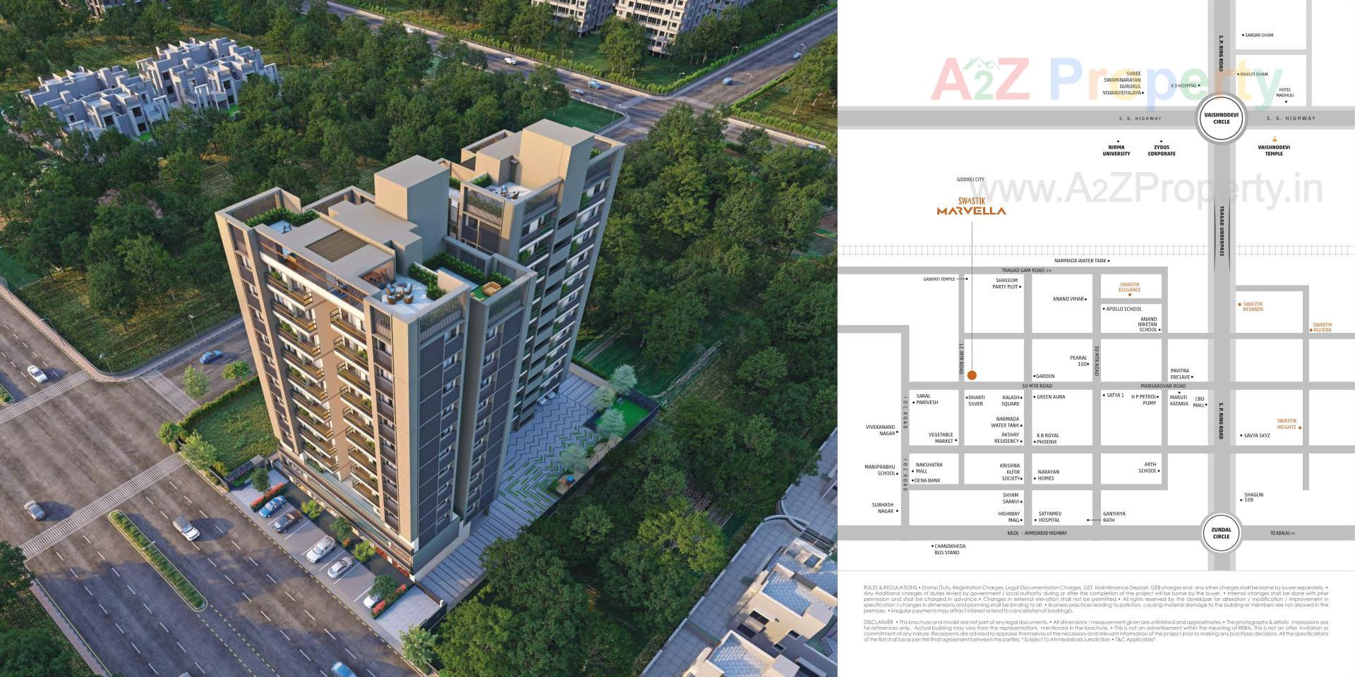 Layout of real estate project Swastik Marvella located at Zundal, Gandhinagar, Gujarat