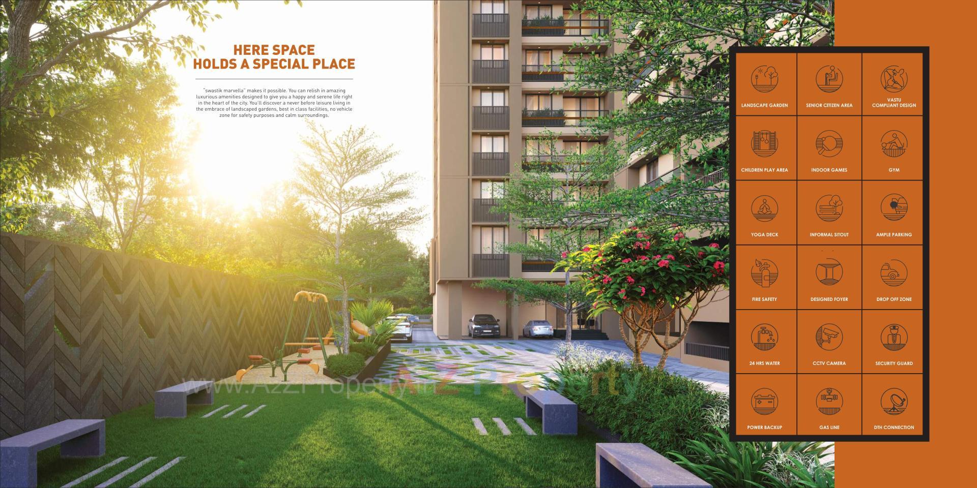 3D Elevation of real estate project Swastik Marvella located at Zundal, Gandhinagar, Gujarat